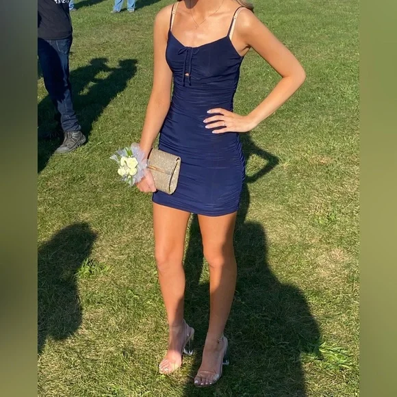 Dresses | Navy Blue Hoco Dress | Poshmark